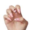 KISS Voguish Fantasy Halloween Nails, Black & Pink, X-Long Length, Stiletto Shape, Pink Gel Nail Glue (2g), Mini Nail File, Manicure Stick, & 28 Fake Nails(Ghoul’s Night)
