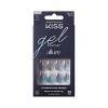 KISS Gel Fantasy, Press On Nails, Nail glue included, ‘Change Chance’, Silver, Short Size, Oval Shape, Includes 28 Nails, 2g glue, 1 Manicure Stick, 1 Mini File