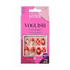 KISS Voguish Fantasy Halloween Nails, Black & Pink, X-Long Length, Stiletto Shape, Pink Gel Nail Glue (2g), Mini Nail File, Manicure Stick, & 28 Fake Nails(Nightmare)