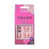 KISS Voguish Fantasy Halloween Nails, Black & Pink, X-Long Length, Stiletto Shape, Pink Gel Nail Glue (2g), Mini Nail File, Manicure Stick, & 28 Fake Nails(Ghoul’s Night)