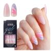 KISS Gel Fantasy Allure Press On Nails, Ready to Wear, 3D Design, Waterproof, Pink Gel Nail Glue 0.07 Oz. (2g), Manicure Stick & Mini File, 28 Count(Glide)