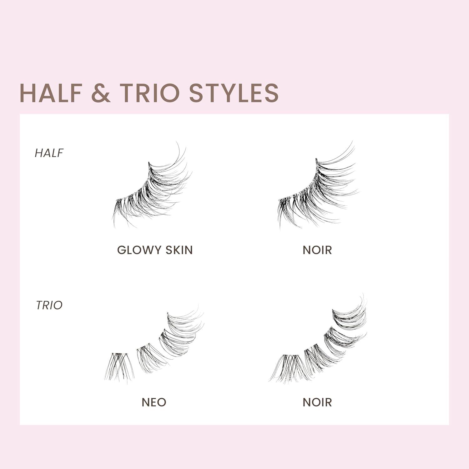 imageKISS The New Natural False Eyelashes Neo 12mm14mm Includes 24 Wisps Easy to Apply Reusable Lash Clusters4 pair Pack of 1