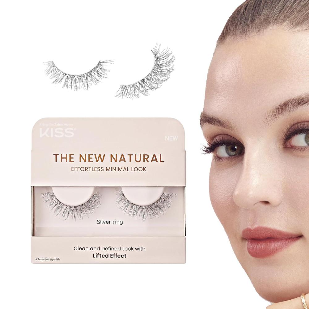 imageKISS False Eyelashes Lightweight Reusable Lash Clusters for Natural Look Easy Application Multiple Styles AvailableSliver Ring