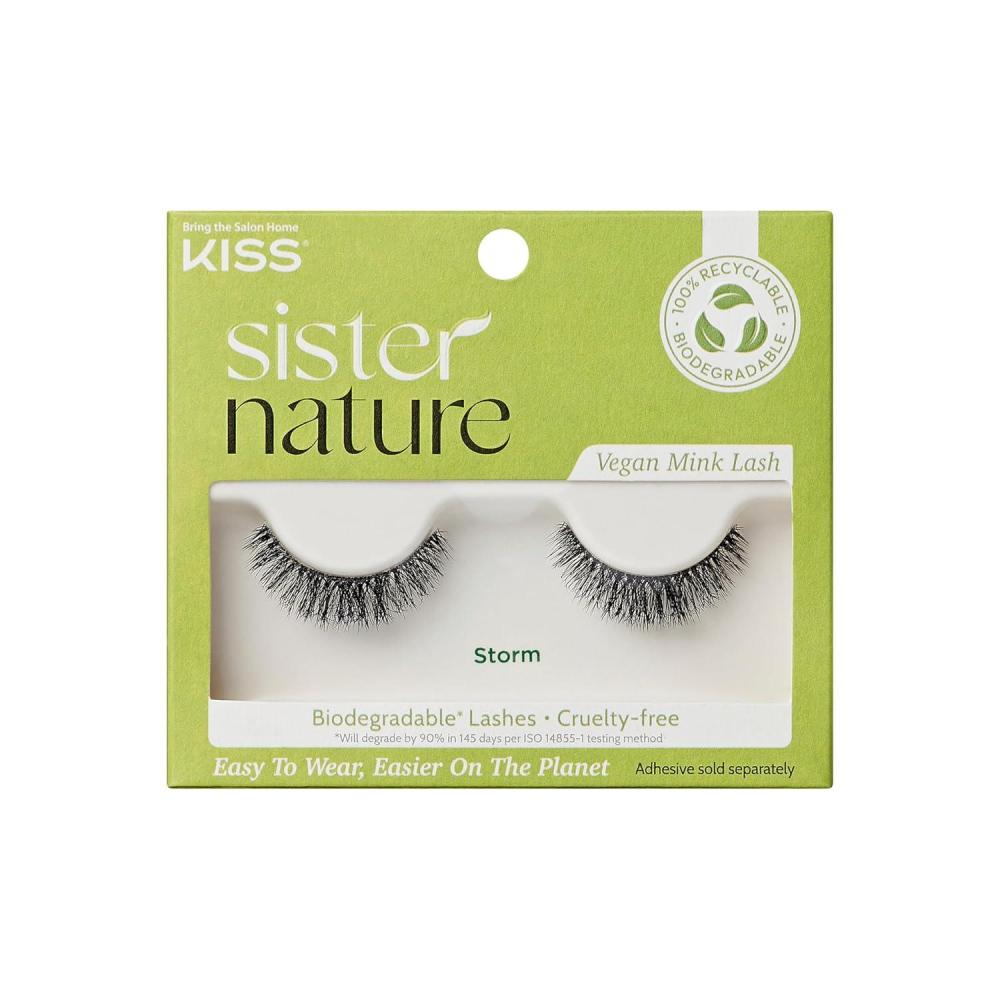 imageKISS False Eyelashes Vegan Reusable Strip Lashes for Comfortable WearStorm