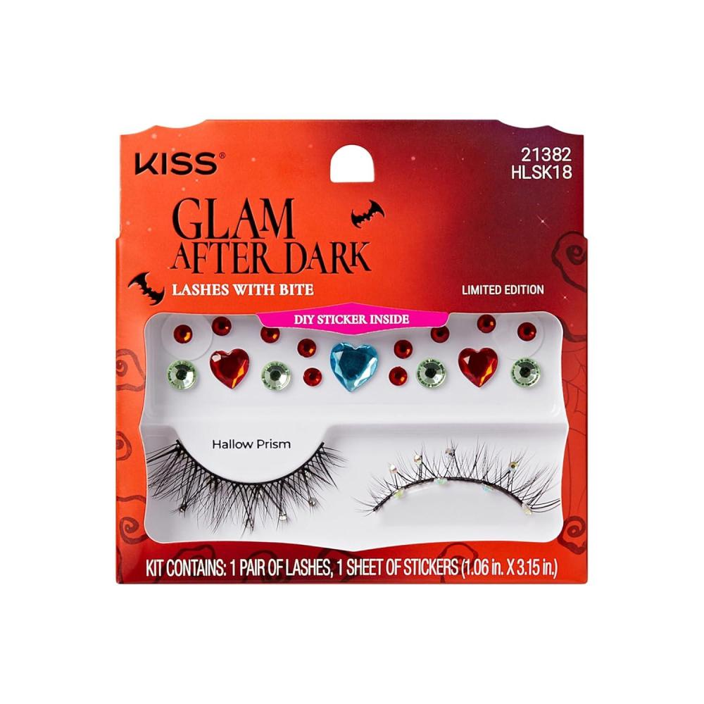 imageKISS Halloween Eyelashes Enchanted Sparkles 12mm Natural Volume False Lashes with Butterfly Accents ampamp Gem Stickers Reusable Strip Lashes No Damage To Natural Lashes Vegan ampamp CrueltyFreeHallow Prism