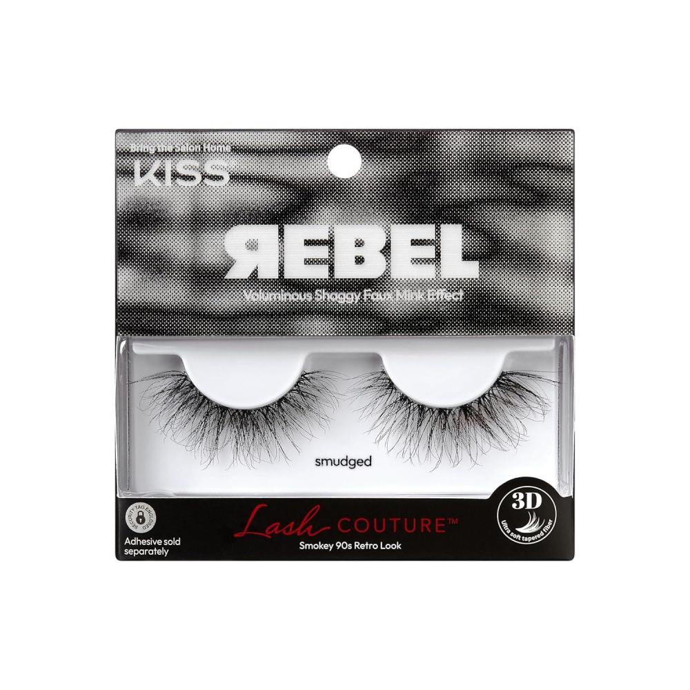 imageKISS Rebel False Eyelashes Main Character 12mm Includes 1 Pair Of Lash Easy to Apply Reusable Lash ClustersSmudged