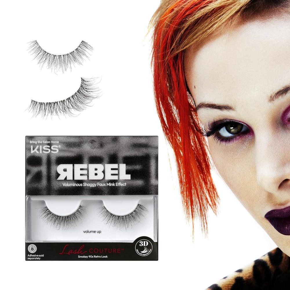 imageKISS Rebel False Eyelashes Main Character 12mm Includes 1 Pair Of Lash Easy to Apply Reusable Lash ClustersVolume Up