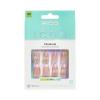 KISS ICON, Press On Nails, Nail glue included, ‘Vibrant’, Pink, Medium Size, Almond Shape, Includes 32 Nails, 2g Glue, 2 Manicure Stick, 1 Mini File, 2 Prep Pads, 48 Adhesive tabs