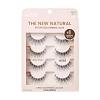 KISS The New Natural, False Eyelashes, ‘Pearl Earring’, 12mm, Includes 4 Pairs Of Lashes, Easy to Apply, Reusable Lash Clusters(Wide Slacks)