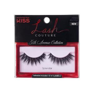KISS Lash Couture 5th Avenue Collection False Eyelashes with Handcrafted Silk-Like Fibers, Reusable, Contact Lens Friendly, Style ‘Splendor’, Includes Adhesive lash glue and 1 Pair Fake Lashes(Splendor)
