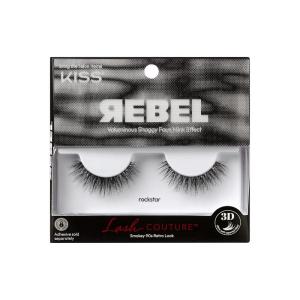 KISS Rebel, False Eyelashes, ‘Main Character’, 12mm, Includes 1 Pair Of Lash, Easy to Apply, Reusable Lash Clusters(Rockstar)
