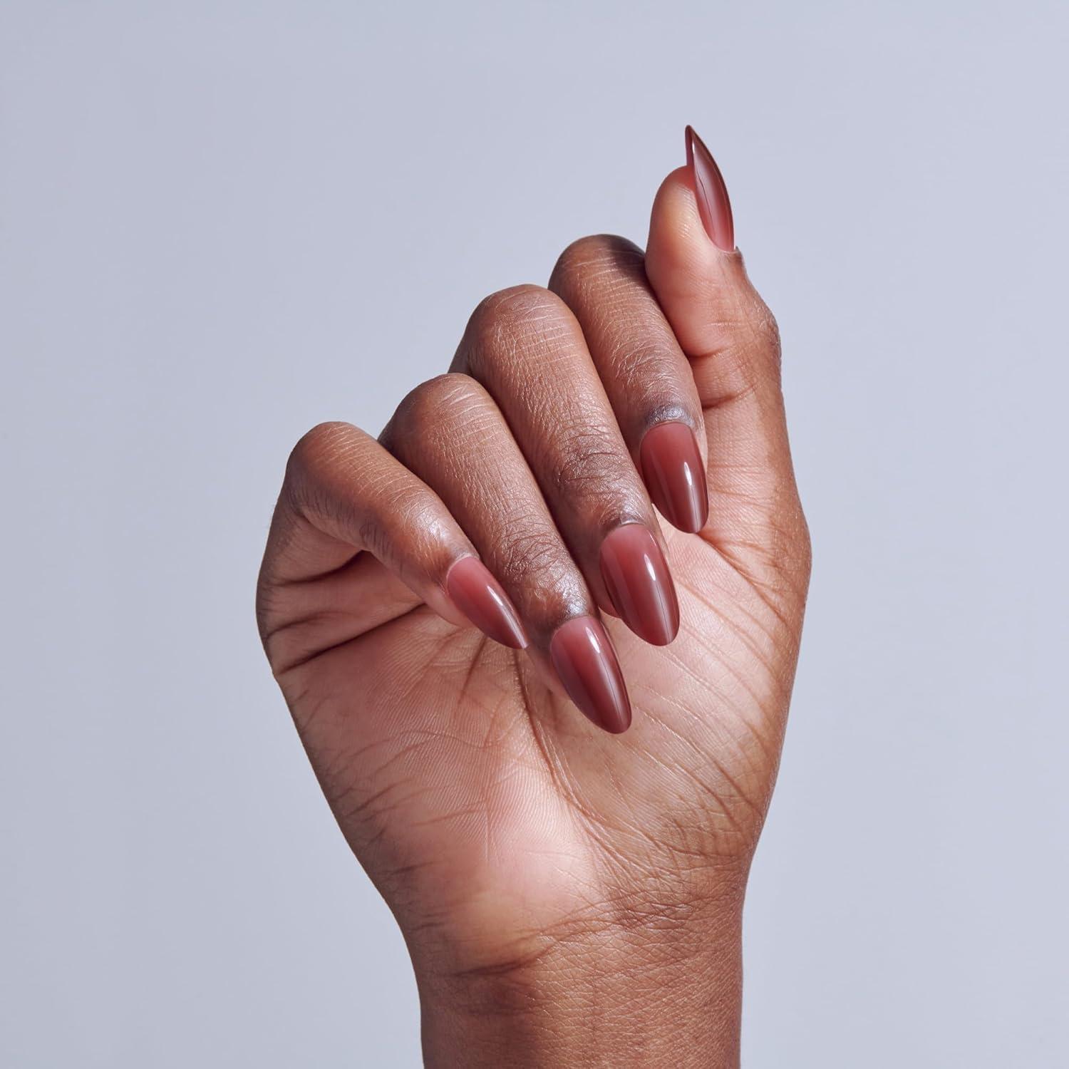 imageKISS CORE Press On Nails Nail glue included Pinot Noir Red Medium Size Almond Shape Includes 32 Nails 2g Glue 1 Manicure Stick 1 Mini File