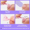 KISS CORE, Press On Nails, Nail glue included, ‘Toe-tally Yours’, White, Short Size, Squoval Shape, Includes 26 Toenails, 2g Glue, 1 Manicure Stick, 1 Mini File