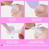 KISS GLAM, Press On Nails, Nail glue included, ‘Twinkle Toes’, White, Short Size, Squoval Shape, Includes 26 Toenails, 2g Glue, 1 Manicure Stick, 1 Mini File