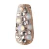 KISS Masterpiece Fake Nails One-of-a-Kind Luxe Manicure Set, ‘Heirloom’, 30 False Glue-On Nails including 12 Jewel Accent Nails