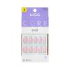 KISS CORE, Press On Nails, Nail glue included, ‘Euphonious’, Pink, Short Size, Almond Shape, Includes 32 Nails, 2g Glue, 1 Manicure Stick, 1 Mini File