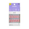 KISS CORE, Press On Nails, Nail glue included, ‘Felicity’, Pink, Short Size, Squoval Shape, Includes 32 Nails, 2g Glue, 1 Manicure Stick, 1 Mini File