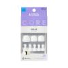 KISS CORE, Press On Nails, Nail glue included, ‘Toe-tally Yours’, White, Short Size, Squoval Shape, Includes 26 Toenails, 2g Glue, 1 Manicure Stick, 1 Mini File