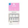 KISS GLAM, Press On Nails, Nail glue included, ‘Twinkle Toes’, White, Short Size, Squoval Shape, Includes 26 Toenails, 2g Glue, 1 Manicure Stick, 1 Mini File