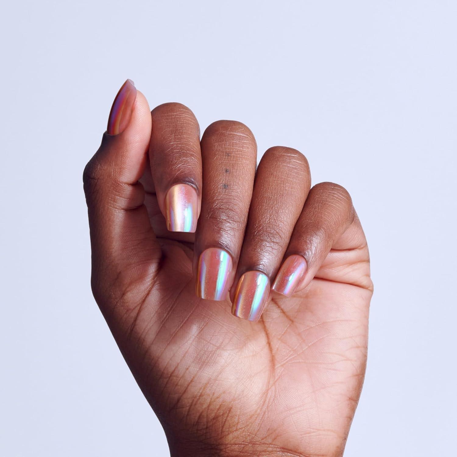 imageKISS GLAM Press On Nails Nail glue included Golden Hour Affairs Pink Short Size Squoval Shape Includes 32 Nails 2g Glue 1 Manicure Stick 1 Mini File
