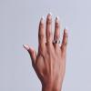 KISS GLAM, Press On Nails, Nail glue included, ‘Applause’, White, Medium Size, Almond Shape, Includes 32 Nails, 2g Glue, 1 Manicure Stick, 1 Mini File
