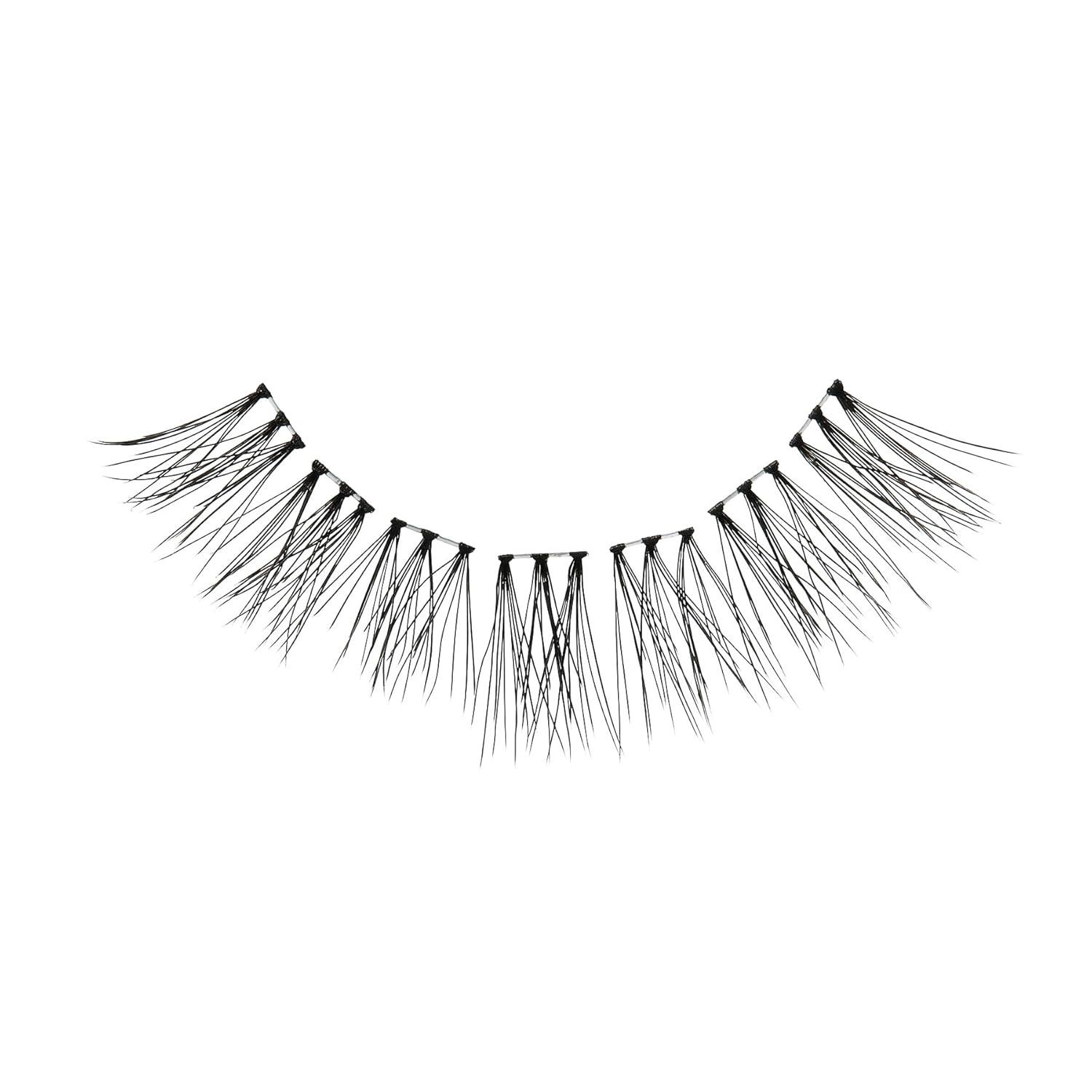 imageKISS Looks So Natural Trio Lash Medium Combo Pack False Eyelashes with Tapered End Technology 3D Lengths amp Angles Easy Grip Tray with BuiltIn Glue Pocket 30 Trio Lashes in Short amp Medium LengthsMedium