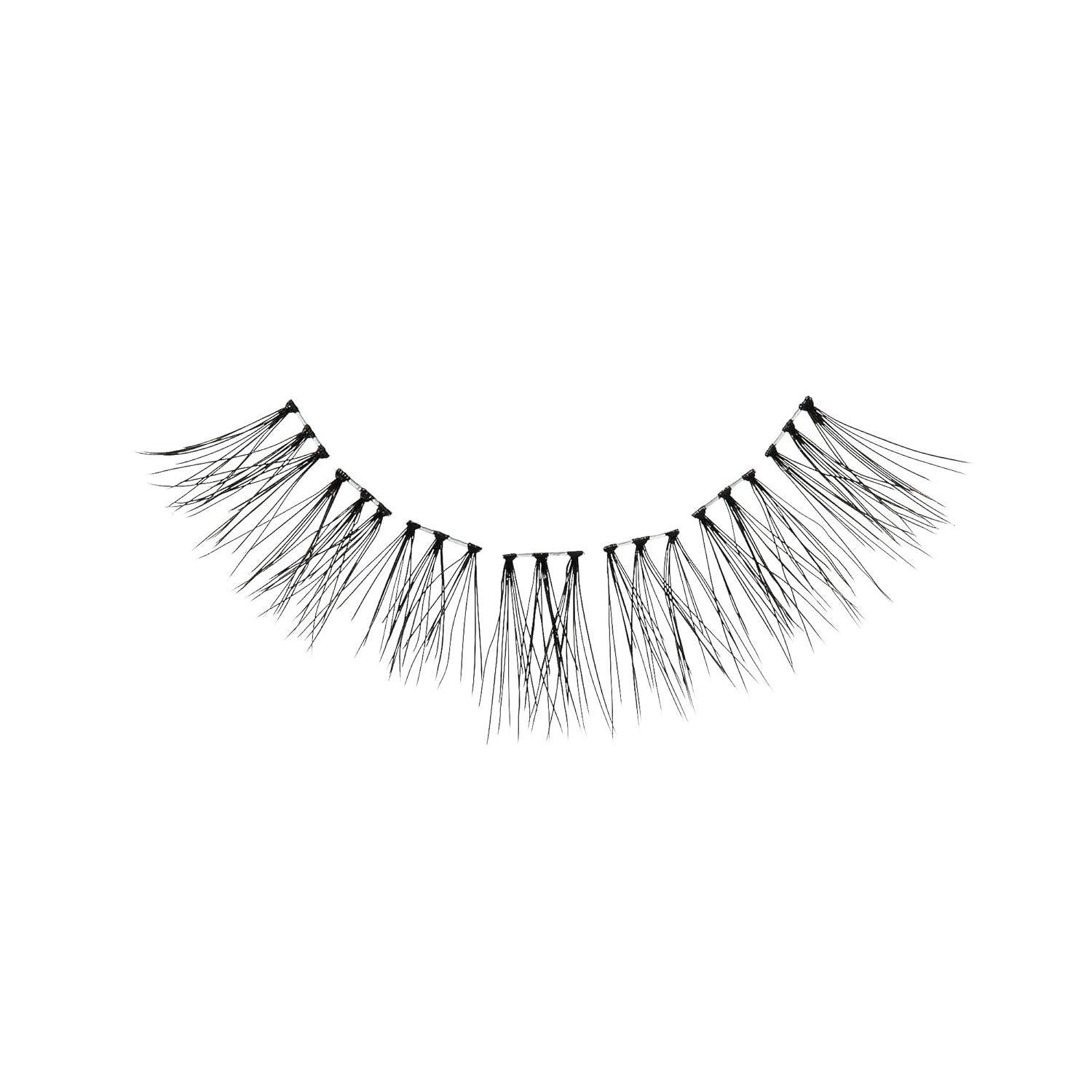 imageKISS Looks So Natural Trio Lash Medium Combo Pack False Eyelashes with Tapered End Technology 3D Lengths amp Angles Easy Grip Tray with BuiltIn Glue Pocket 30 Trio Lashes in Short amp Medium LengthsMedium
