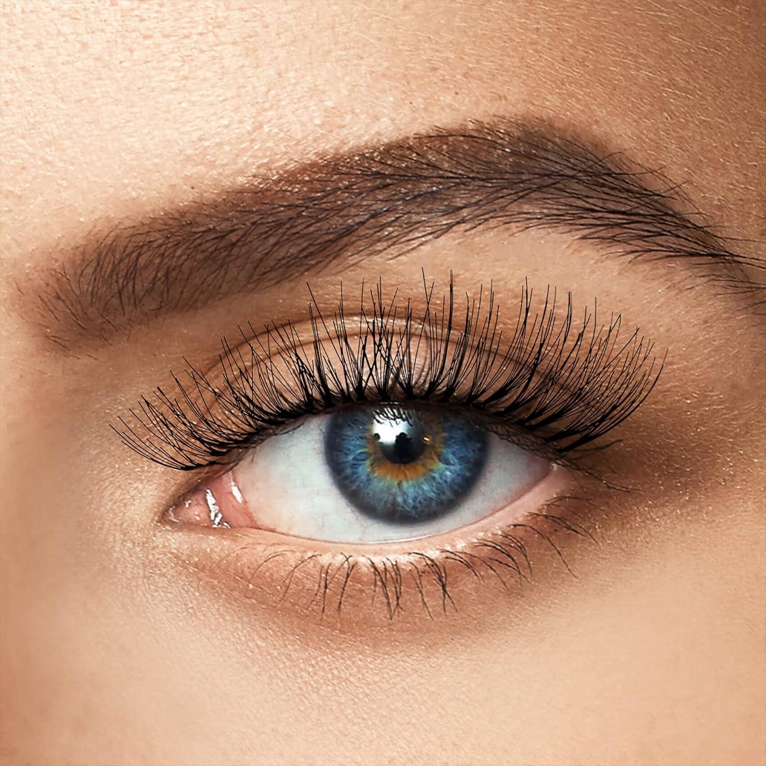 imageKISS Looks So Natural Trio Lash Medium Combo Pack False Eyelashes with Tapered End Technology 3D Lengths amp Angles Easy Grip Tray with BuiltIn Glue Pocket 30 Trio Lashes in Short amp Medium LengthsMedium