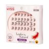 KISS Looks So Natural Trio Lash Medium Combo Pack, False Eyelashes with Tapered End Technology, 3D Lengths & Angles, Easy Grip Tray with Built-In Glue Pocket, 30 Trio Lashes in Short & Medium Lengths(Medium)