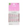 KISS GLAM, Press On Nails, Nail glue included, ‘Breeze of Bliss’, White, Medium Size, Almond Shape, Includes 32 Nails, 2g Glue, 1 Manicure Stick, 1 Mini File
