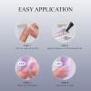 KISS Starter Kit, Press On Nails, Nail glue included, ”, Clear, Medium Size, Almond Shape, Includes 64 Nails, Gel Adhesive, 2 Prep Pads, LED Lamp, 1 Nail File, 2 Manicure Sticks