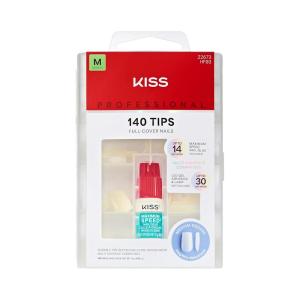 KISS PROFESSIONAL, Press On Nails, Nail glue included, ‘Absolutes’, White, Medium Size, Square Shape, Includes 140 Nails, 3g Glue