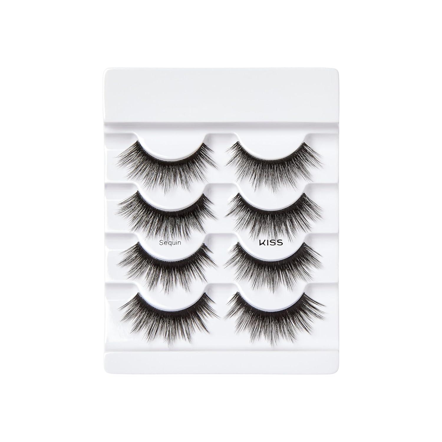 imageKISS Lash Couture False Eyelashes Sequin 16mm Includes 4 pairs of lashes Easy to Apply Reusable Lash Clusters