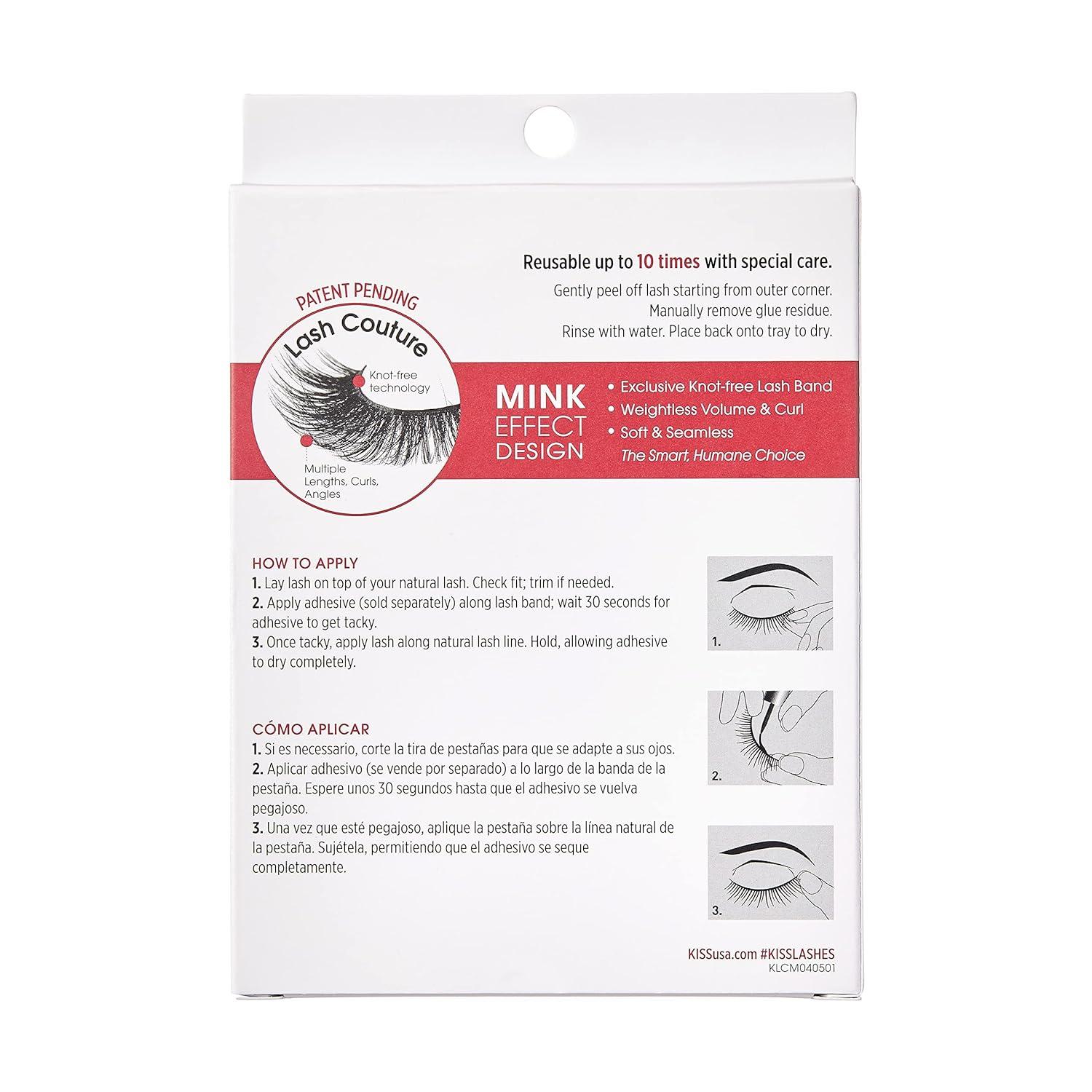 imageKISS Lash Couture False Eyelashes Sequin 16mm Includes 4 pairs of lashes Easy to Apply Reusable Lash Clusters