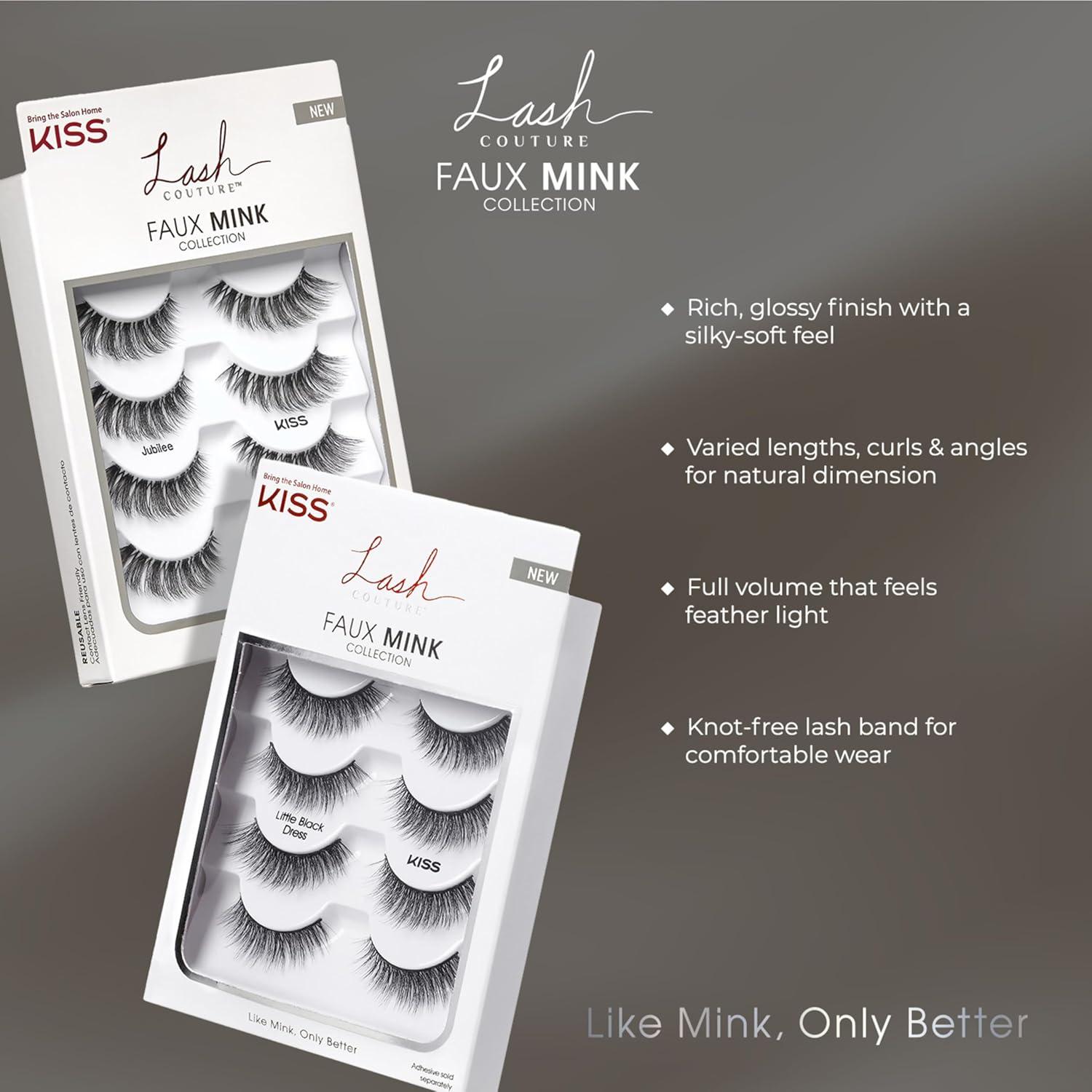 imageKISS Lash Couture False Eyelashes Sequin 16mm Includes 4 pairs of lashes Easy to Apply Reusable Lash Clusters