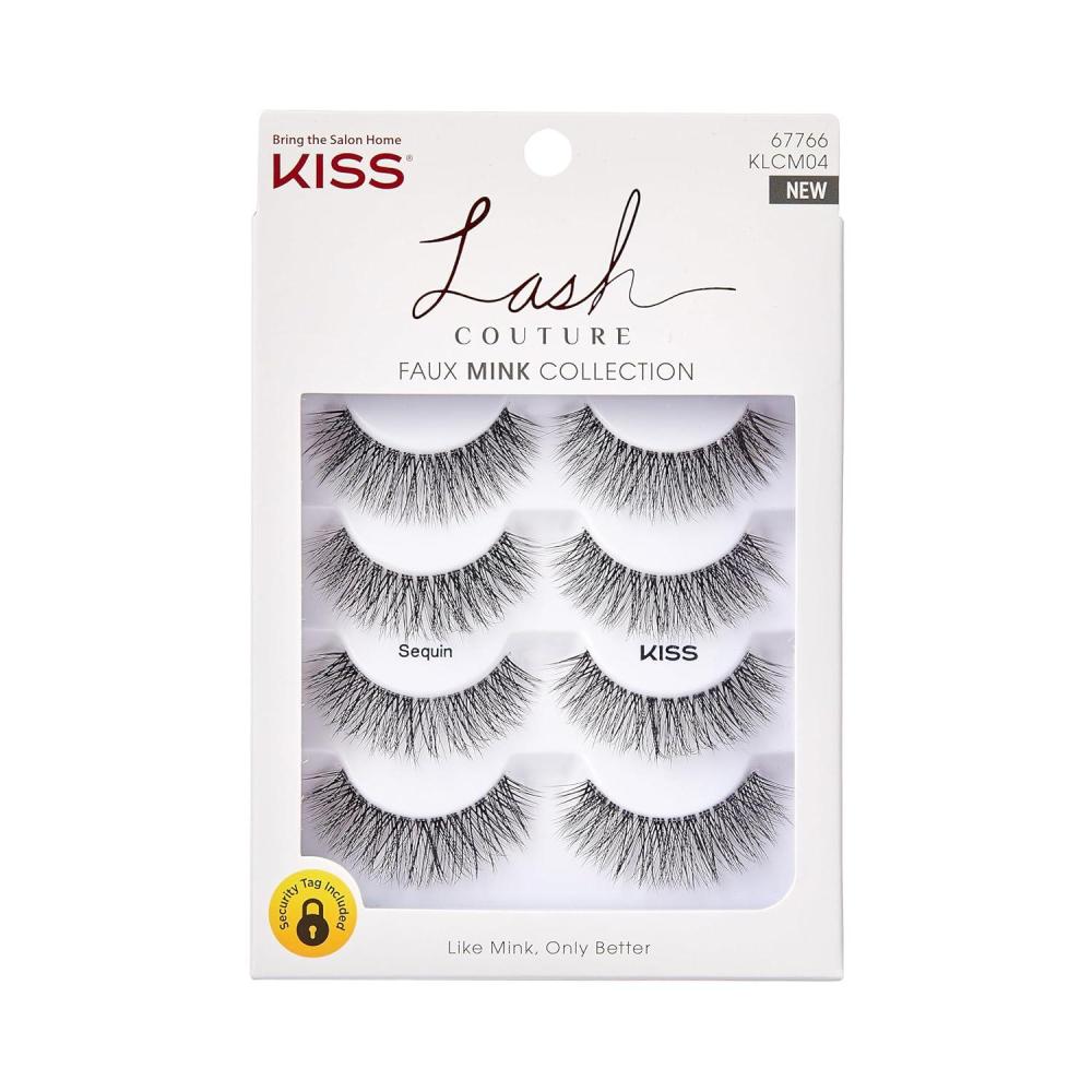 imageKISS Lash Couture False Eyelashes Sequin 16mm Includes 4 pairs of lashes Easy to Apply Reusable Lash Clusters