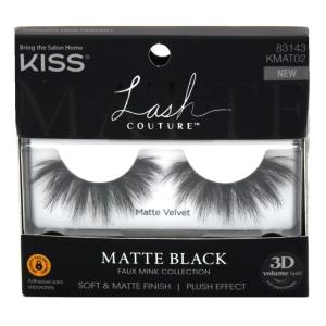 Kiss Lash Couture Matte Black Matte Velvet (Pack of 6)