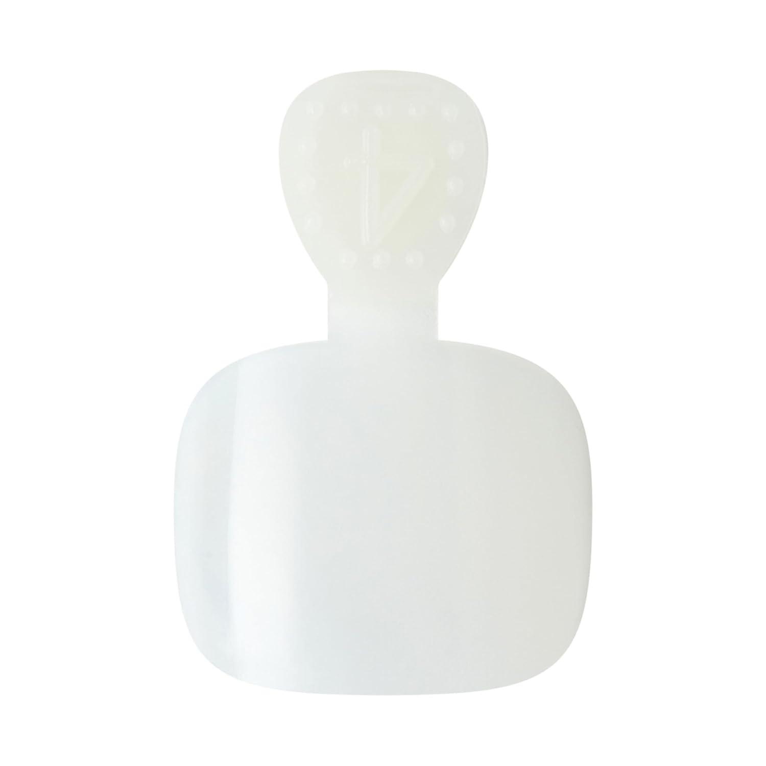 imageKISS PROFESSIONAL Press On Nails Nail glue included Tippy Toes White Short Size Squoval Shape Includes 130 Toenails 3g Glue