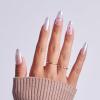 KISS GLAM, Press On Nails, Nail glue included, ‘Captured’, White, Medium Size, Almond Shape, Includes 32 Nails, 2g Glue, 1 Manicure Stick, 1 Mini File