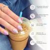 KISS imPRESS No Glue Mani Press On Nails, Design, ‘Venus’, Pink, Medium Size, Almond Shape, Includes 30 Nails, Prep Pad, Instructions Sheet, 1 Manicure Stick, 1 Mini File