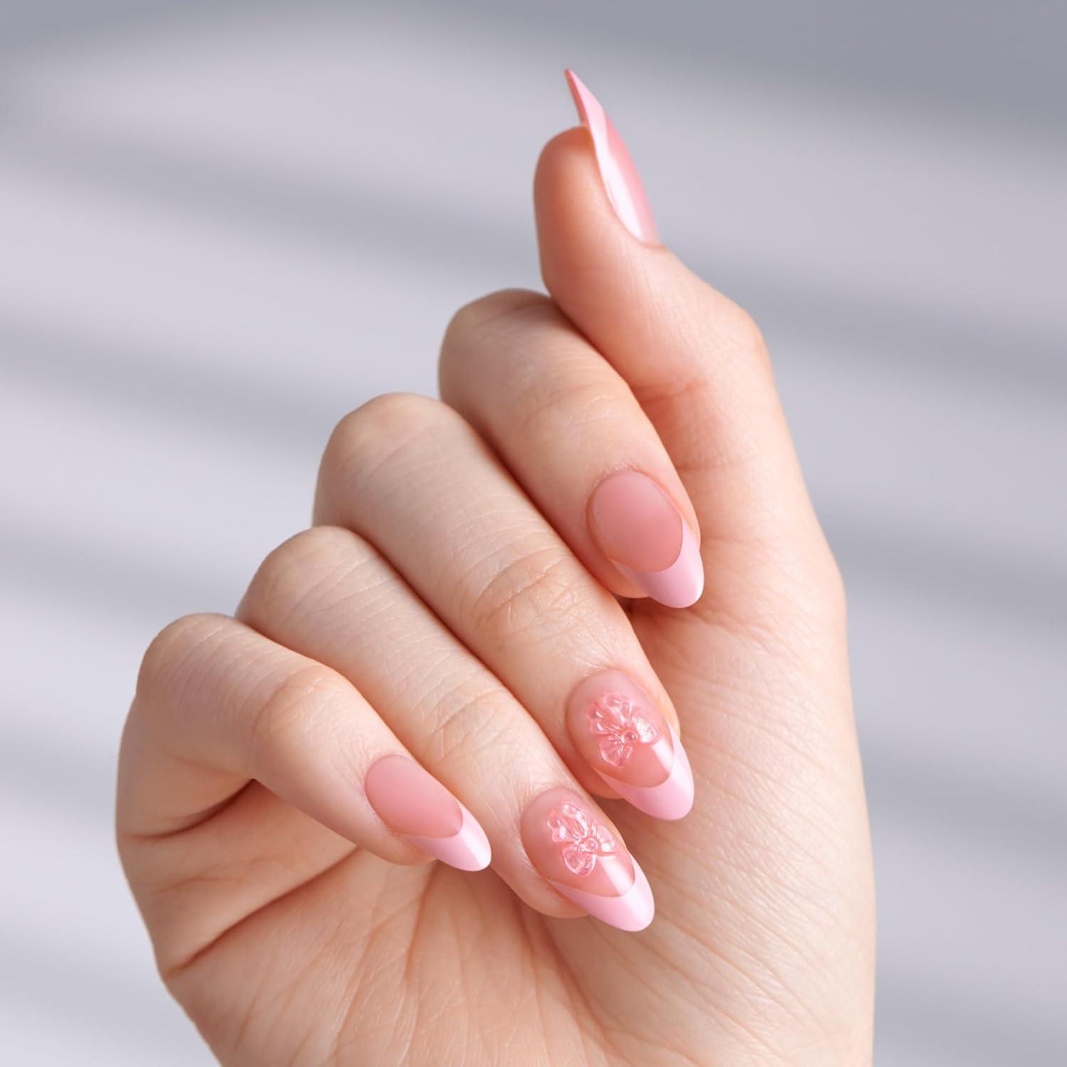 imageKISS imPRESS No Glue Mani Press On Nails Design Glow Muse Pink Medium Size Coffin Shape Includes 30 Nails Prep Pad Instructions Sheet 1 Manicure Stick 1 Mini File