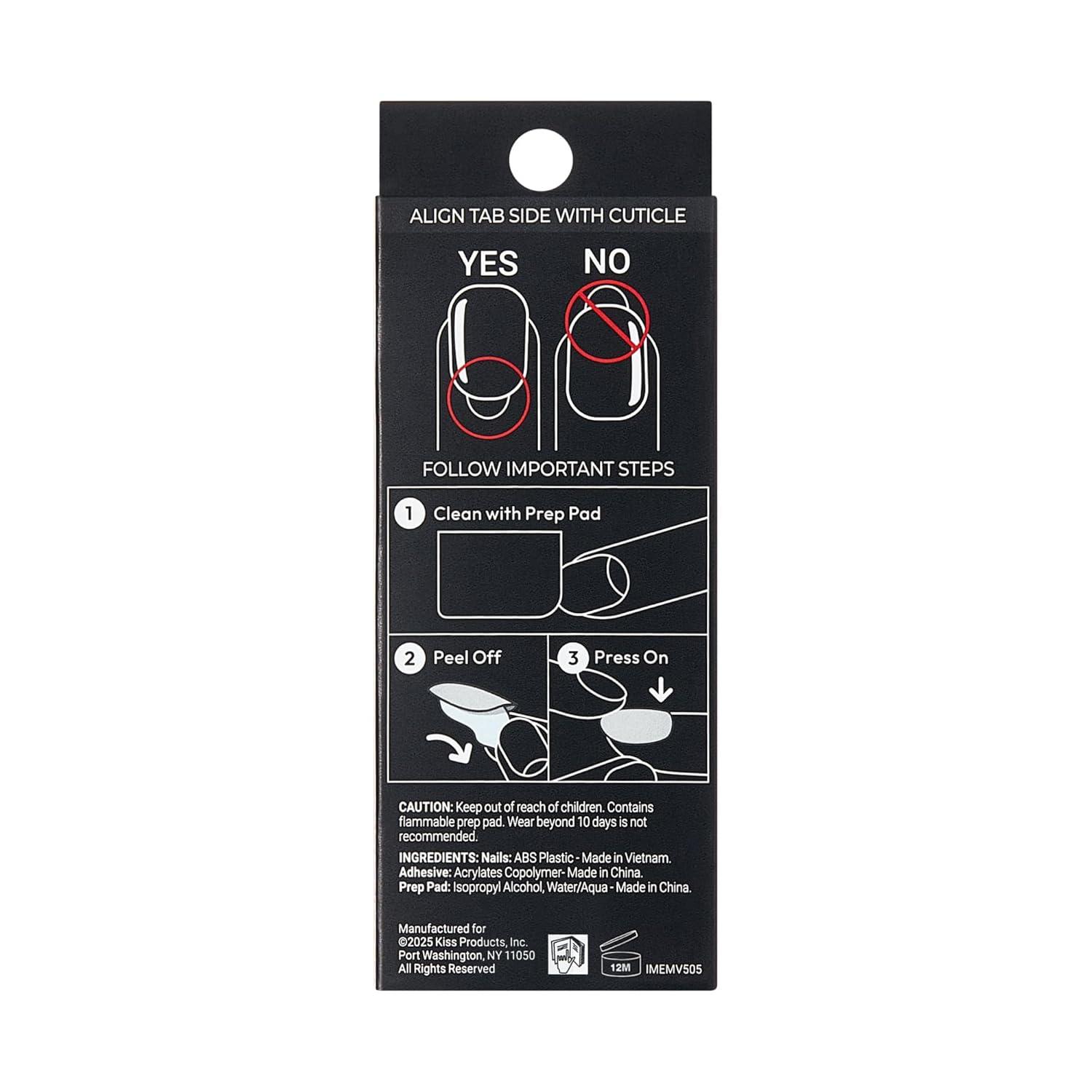 imageKISS imPRESS No Glue Mani Press On Nails Design Pick Me First Multicolor Medium Size Oval Shape Includes 30 Nails Prep Pad Instructions Sheet 1 Manicure Stick 1 Mini File