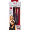 KISS Tourmaline Ceramic Flat Iron Hair Straightener & Styling Tool, 1/2″ Plates, Frizz-Free Styling, Rounded Edge for Curls, 30-Second Heat Up, Up to 450°F, Black(Black)