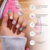 KISS imPRESS No Glue Mani Press On Nails, Mini, ‘Berry Best’, Multicolor, Kids Size, Squoval Shape, Includes 20 Nails, 1 Mini File