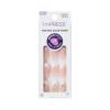 KISS imPRESS No Glue Mani Press On Nails, Design, ‘Star player’, White, Medium Size, Almond Shape, Includes 30 Nails, Prep Pad, Instructions Sheet, 1 Manicure Stick, 1 Mini File