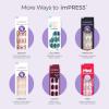 KISS imPRESS No Glue Mani Press On Nails, Design, ‘good 4 you’, Pink, Short Size, Squoval Shape, Includes 30 Nails, Prep Pad, Instructions Sheet, 1 Manicure Stick, 1 Mini File