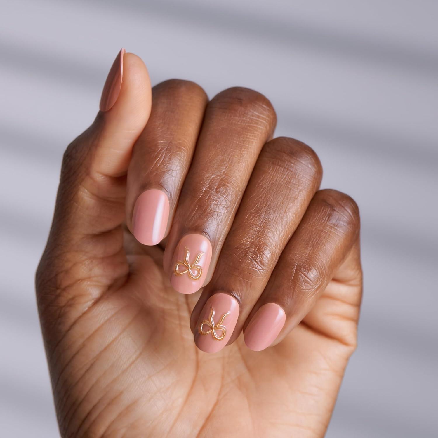 imageKISS imPRESS No Glue Mani Press On Nails Design Close to you Pink Short Size Oval Shape Includes 30 Nails Prep Pad Instructions Sheet 1 Manicure Stick 1 Mini File