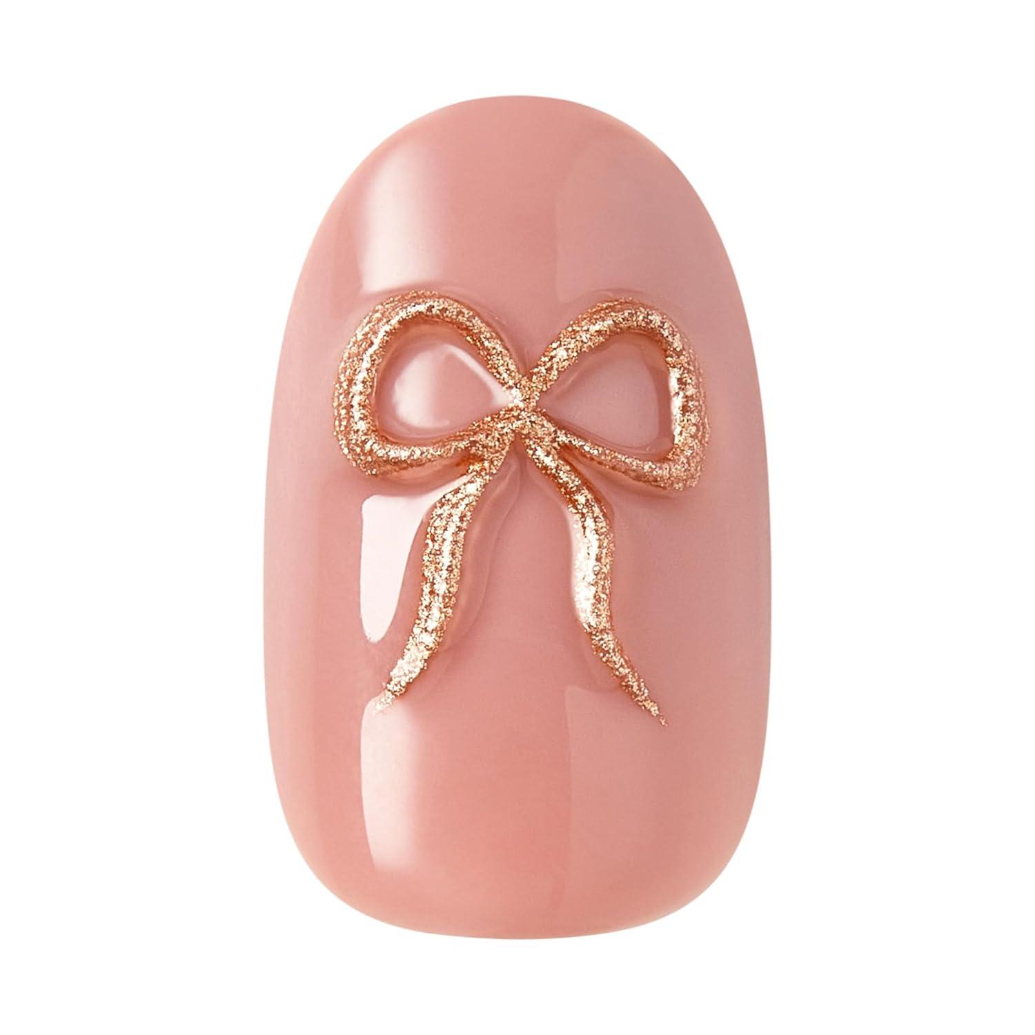 imageKISS imPRESS No Glue Mani Press On Nails Design Close to you Pink Short Size Oval Shape Includes 30 Nails Prep Pad Instructions Sheet 1 Manicure Stick 1 Mini File