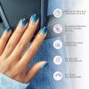 KISS imPRESS No Glue Mani Press On Nails, Color, ‘Happier Vibes’, Orange, Short Size, Squoval Shape, Includes 30 Nails, Prep Pad, Instructions Sheet, 1 Manicure Stick, 1 Mini File