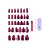 KISS CORE Magnetic Press On Nails Almond, Glittering, Purple, Medium, 32 Count